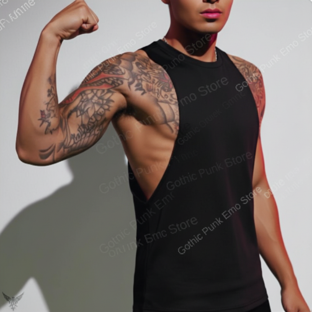 Deep Cut Muscle Tank Top Shirt