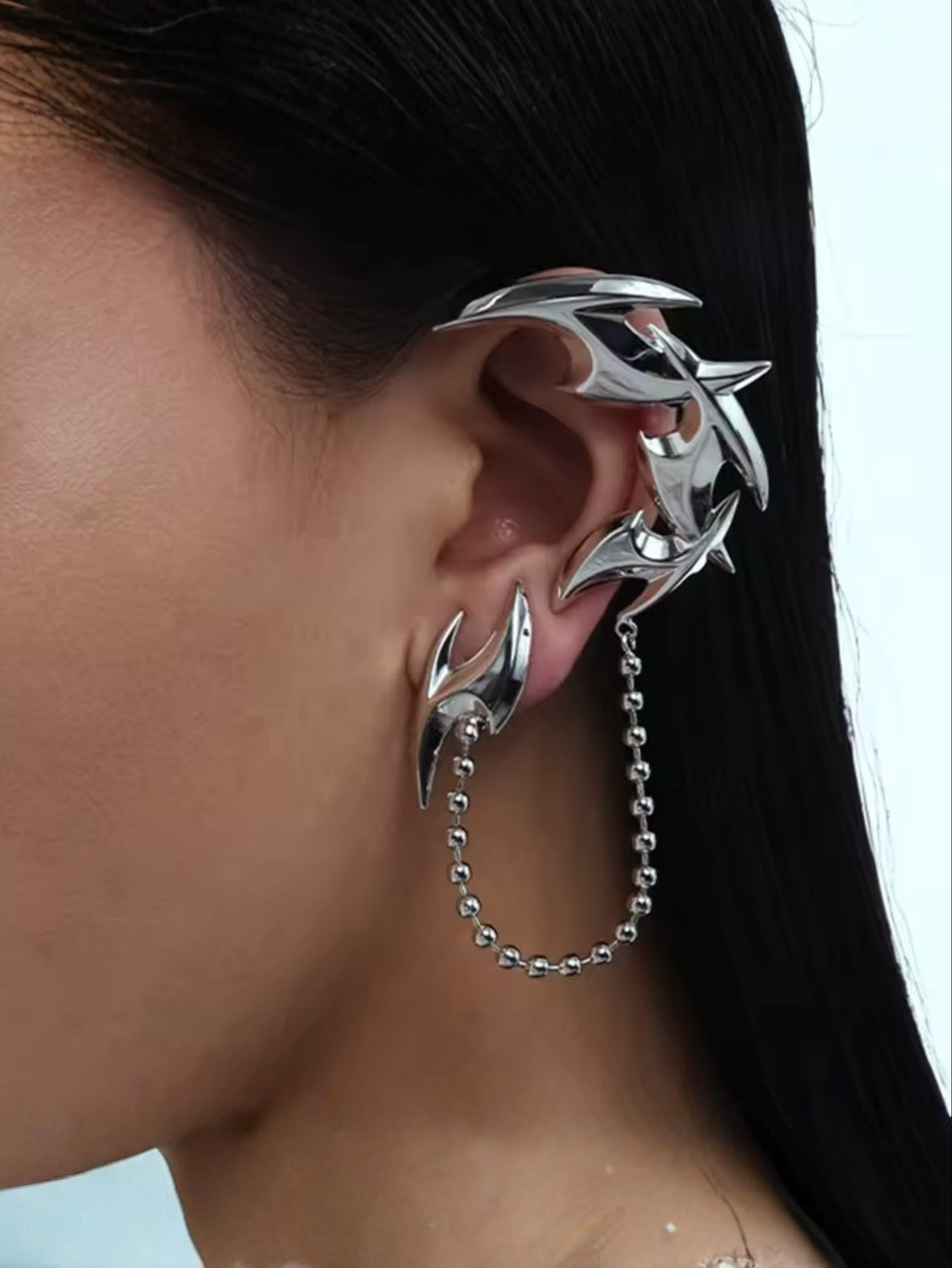 Cyberpunk Spiked Ear Cuff