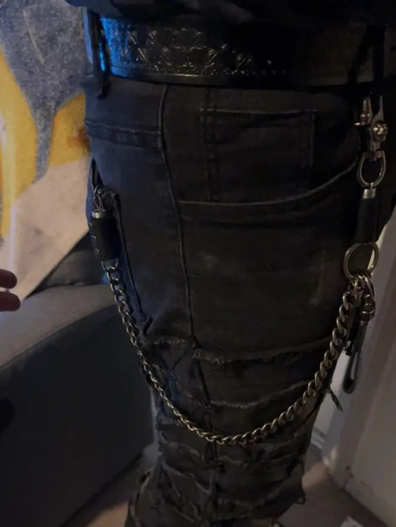 Spiked Heavy Metal Wallet Chain
