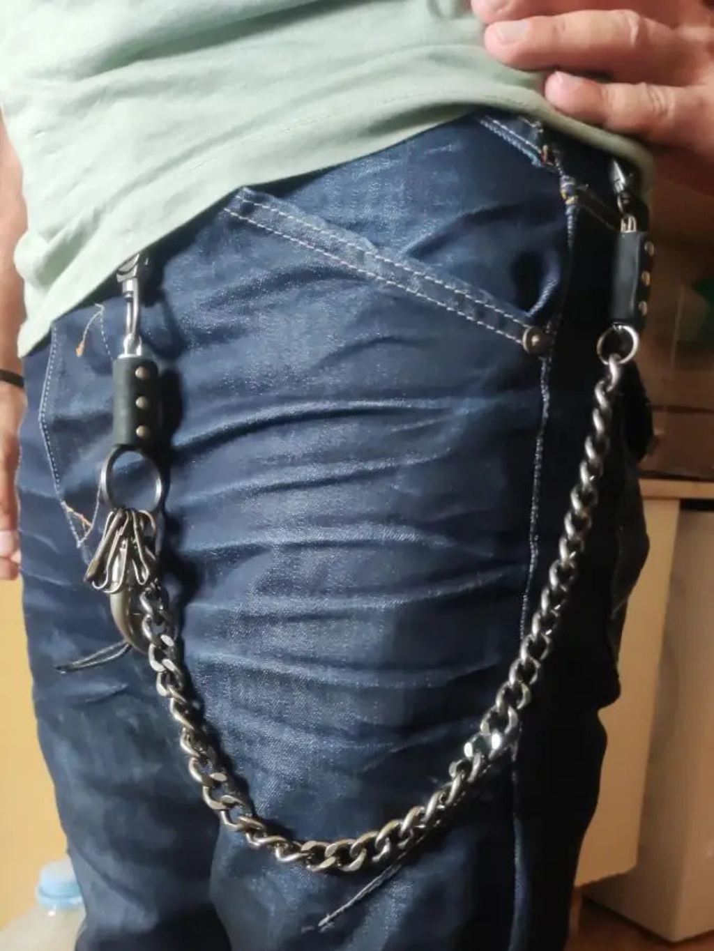 Spiked Heavy Metal Wallet Chain