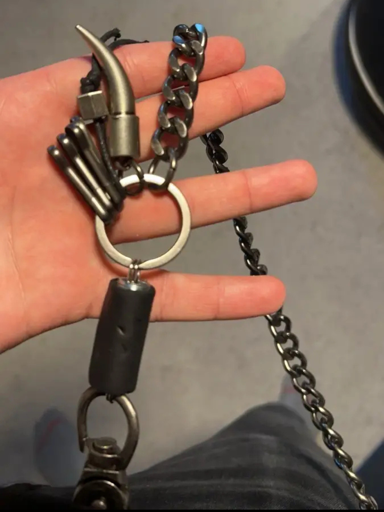 Spiked Heavy Metal Wallet Chain