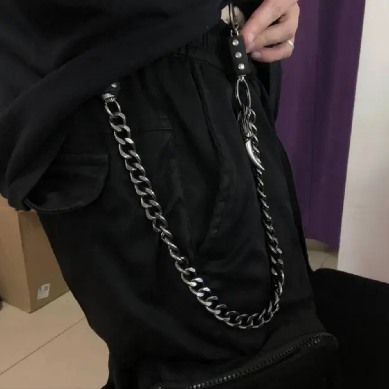 Spiked Heavy Metal Wallet Chain
