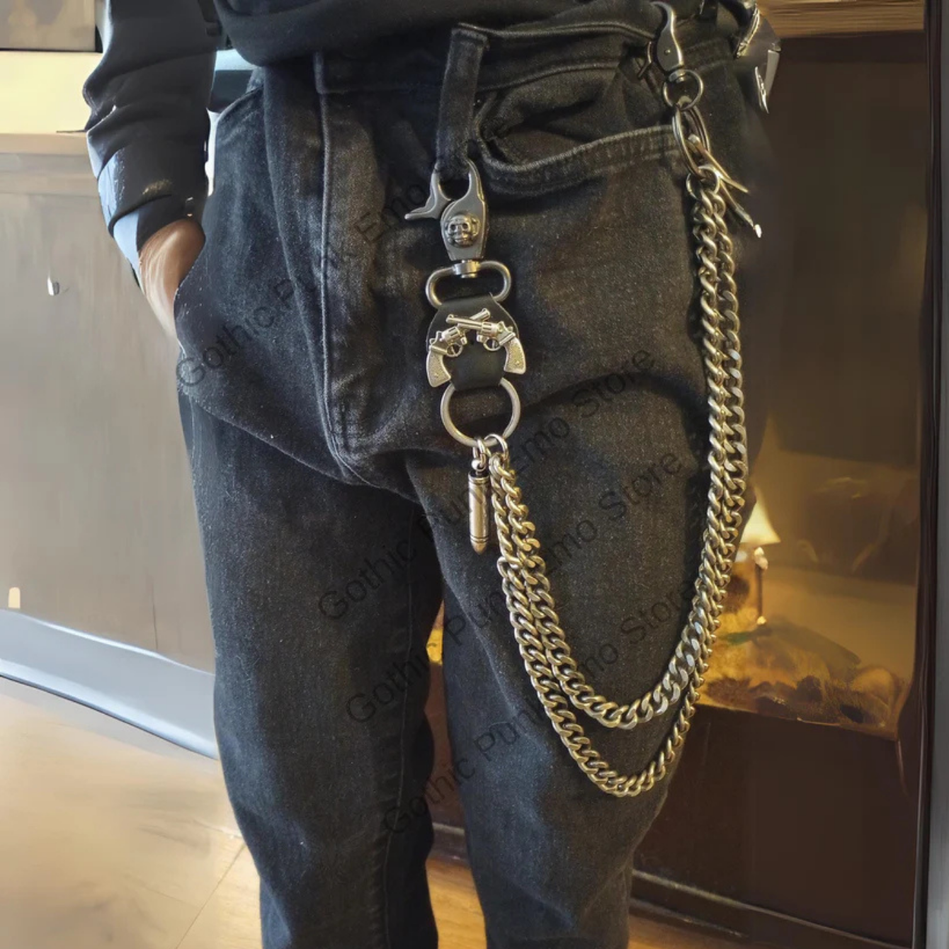 Spiked Heavy Metal Wallet Chain