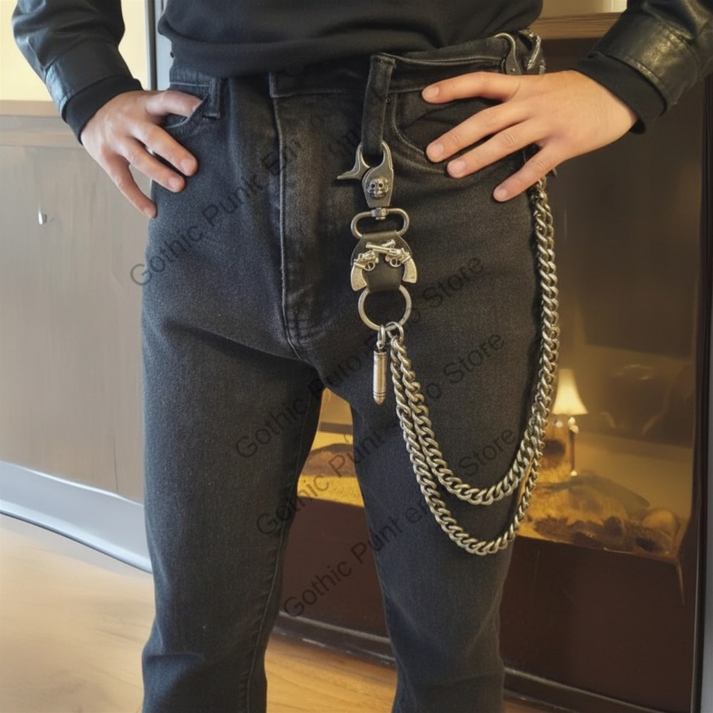 Spiked Heavy Metal Wallet Chain