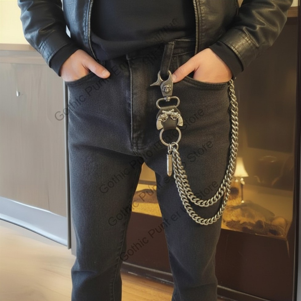 Spiked Heavy Metal Wallet Chain
