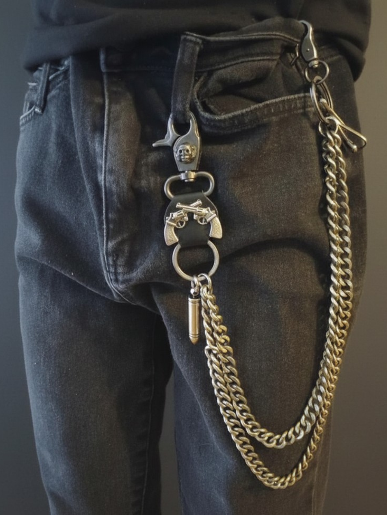 Spiked Heavy Metal Wallet Chain
