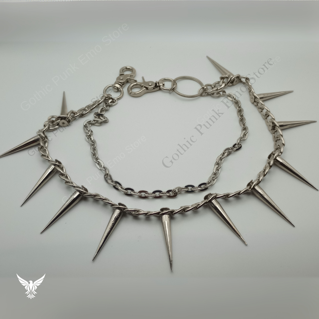 Spiked Punk Wallet Chain