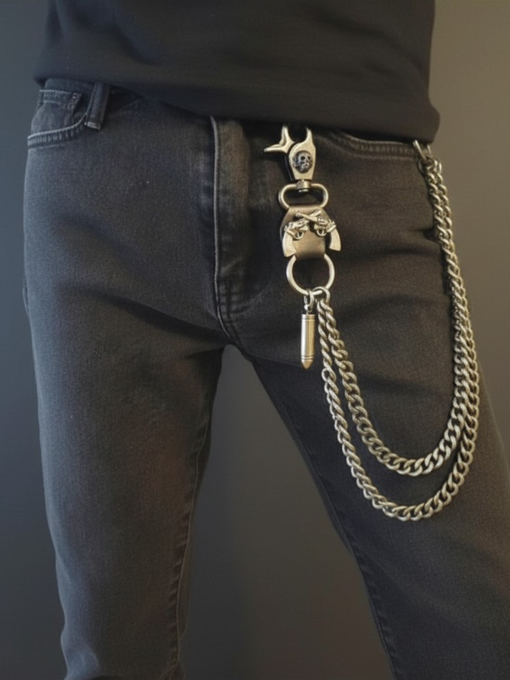 Spiked Heavy Metal Wallet Chain
