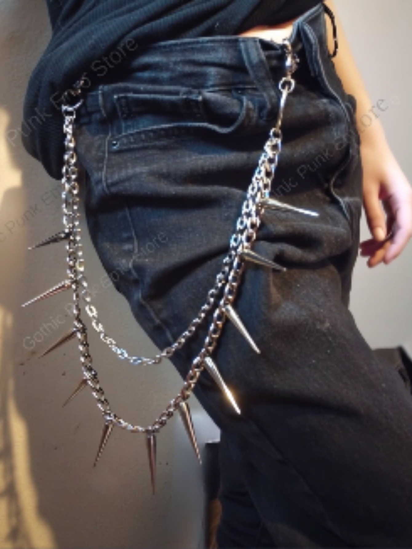 Spiked Punk Wallet Chain