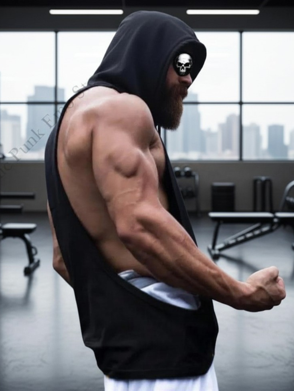 Skull Sleeveless Hoodie