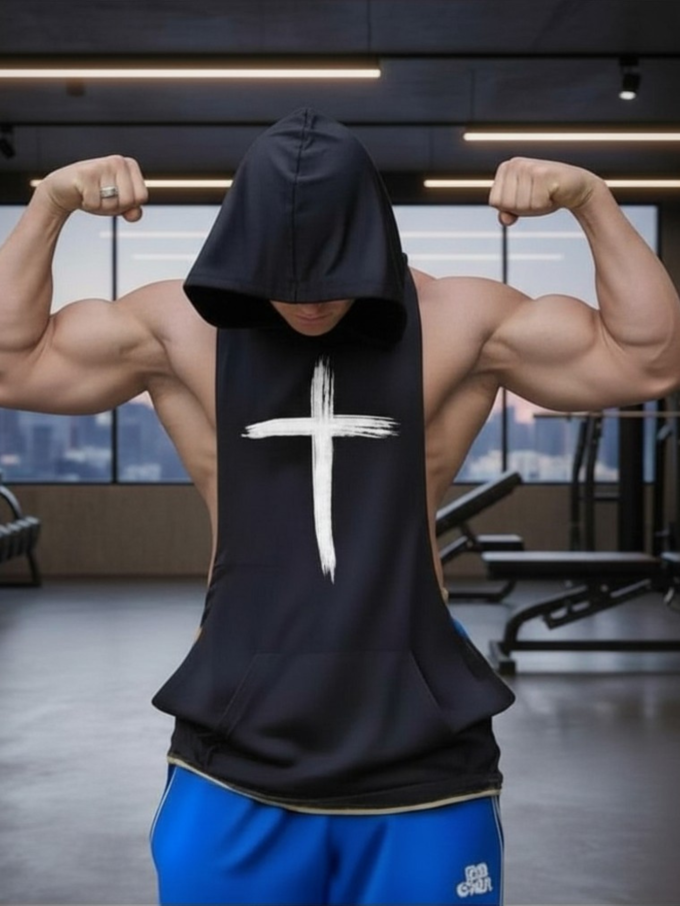 Skull Sleeveless Hoodie