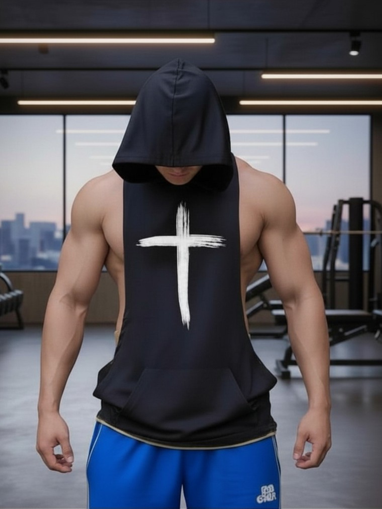 Skull Sleeveless Hoodie
