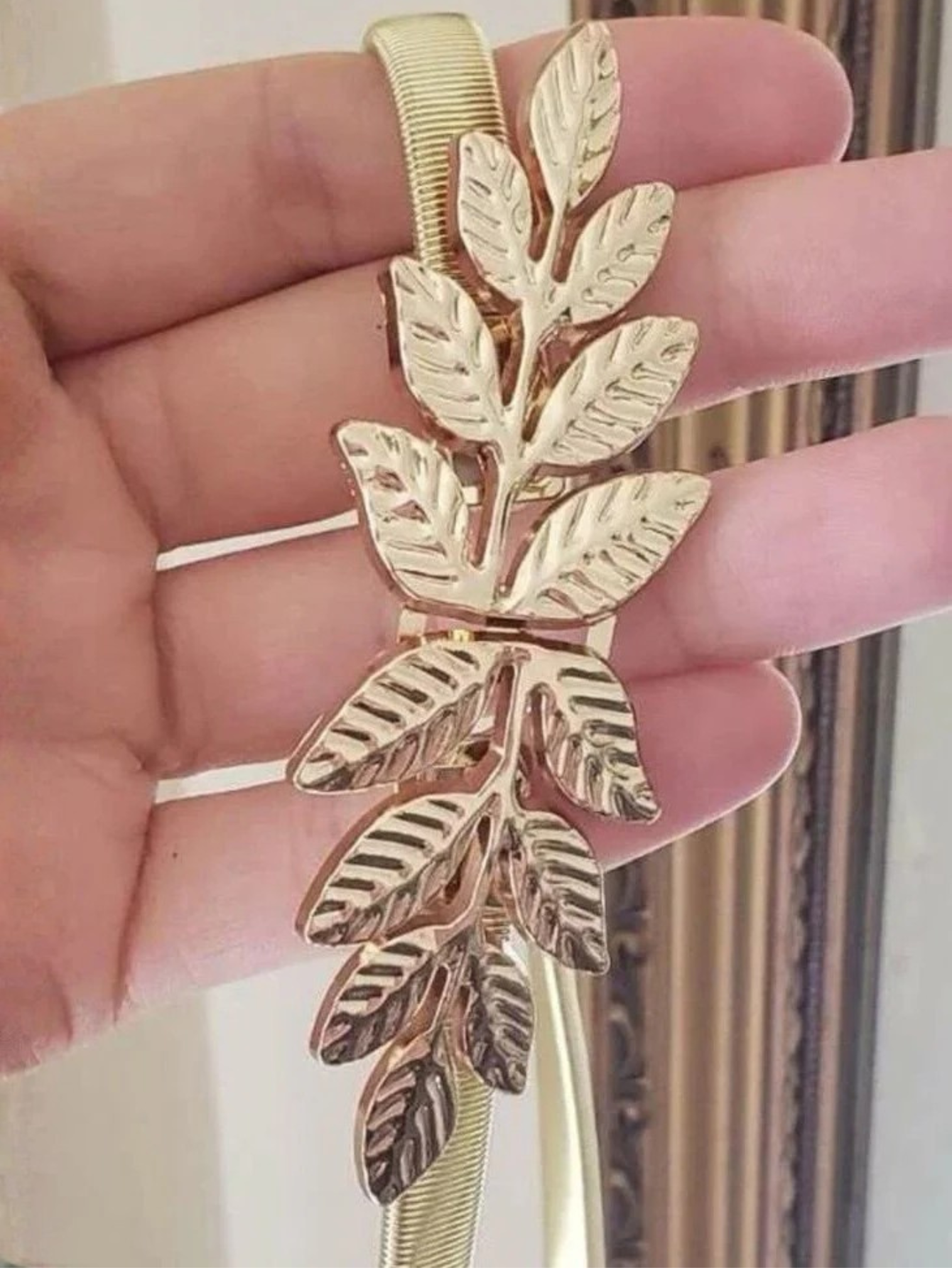 Plus Size Gold Silver Leaf Belt