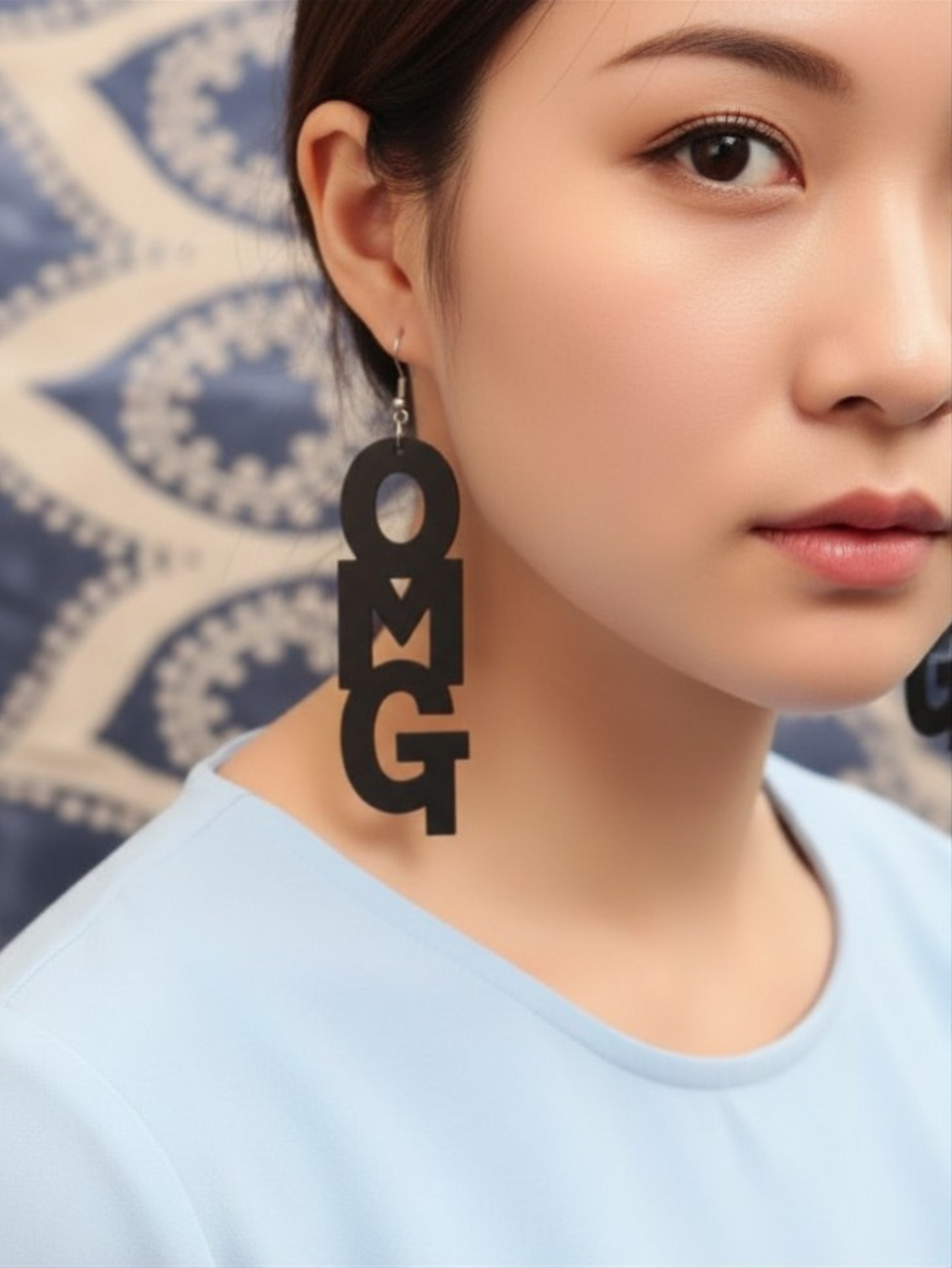 OMG Letter Earrings
