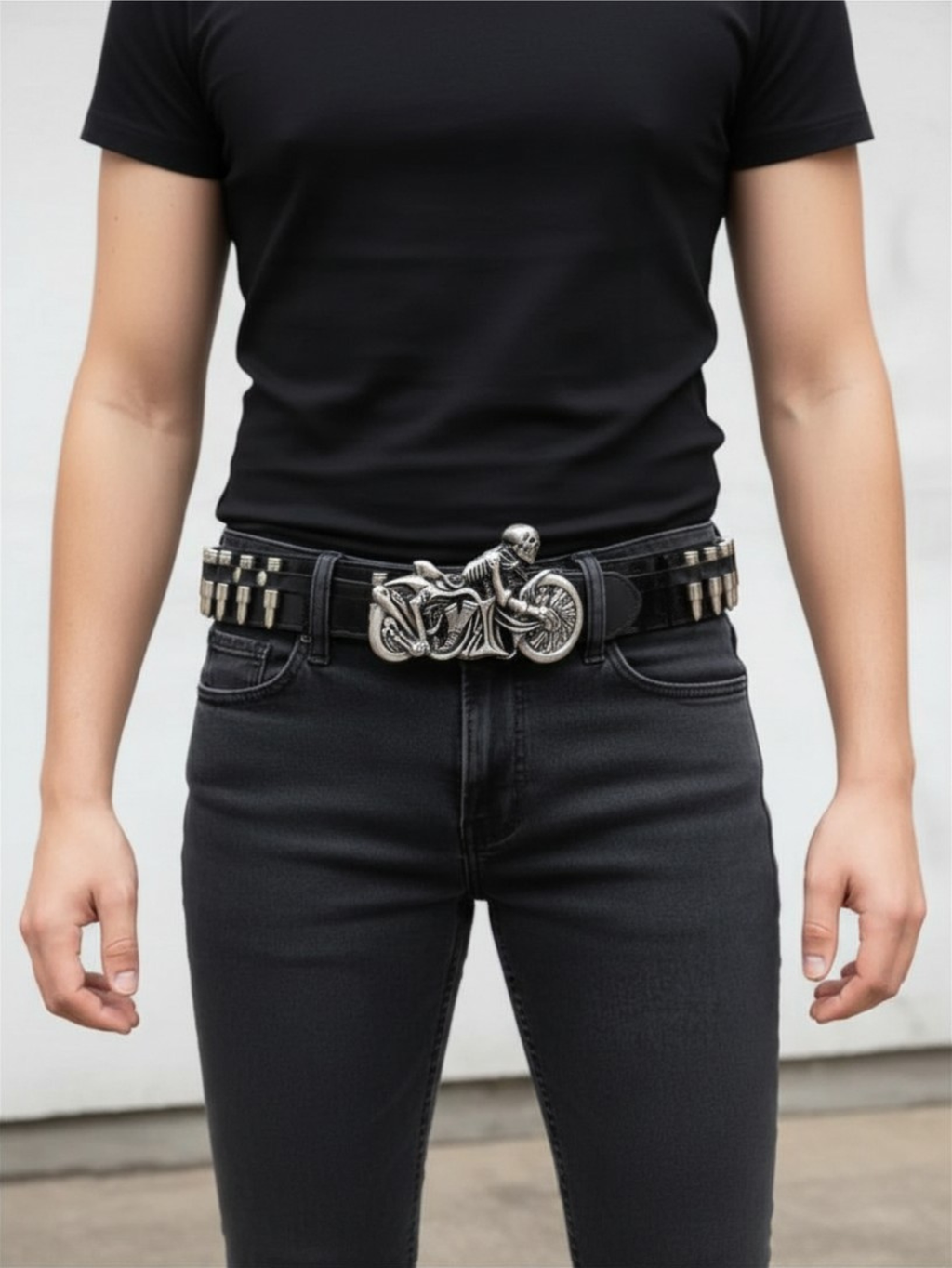 Bullet Skeleton Motorcycle Belt