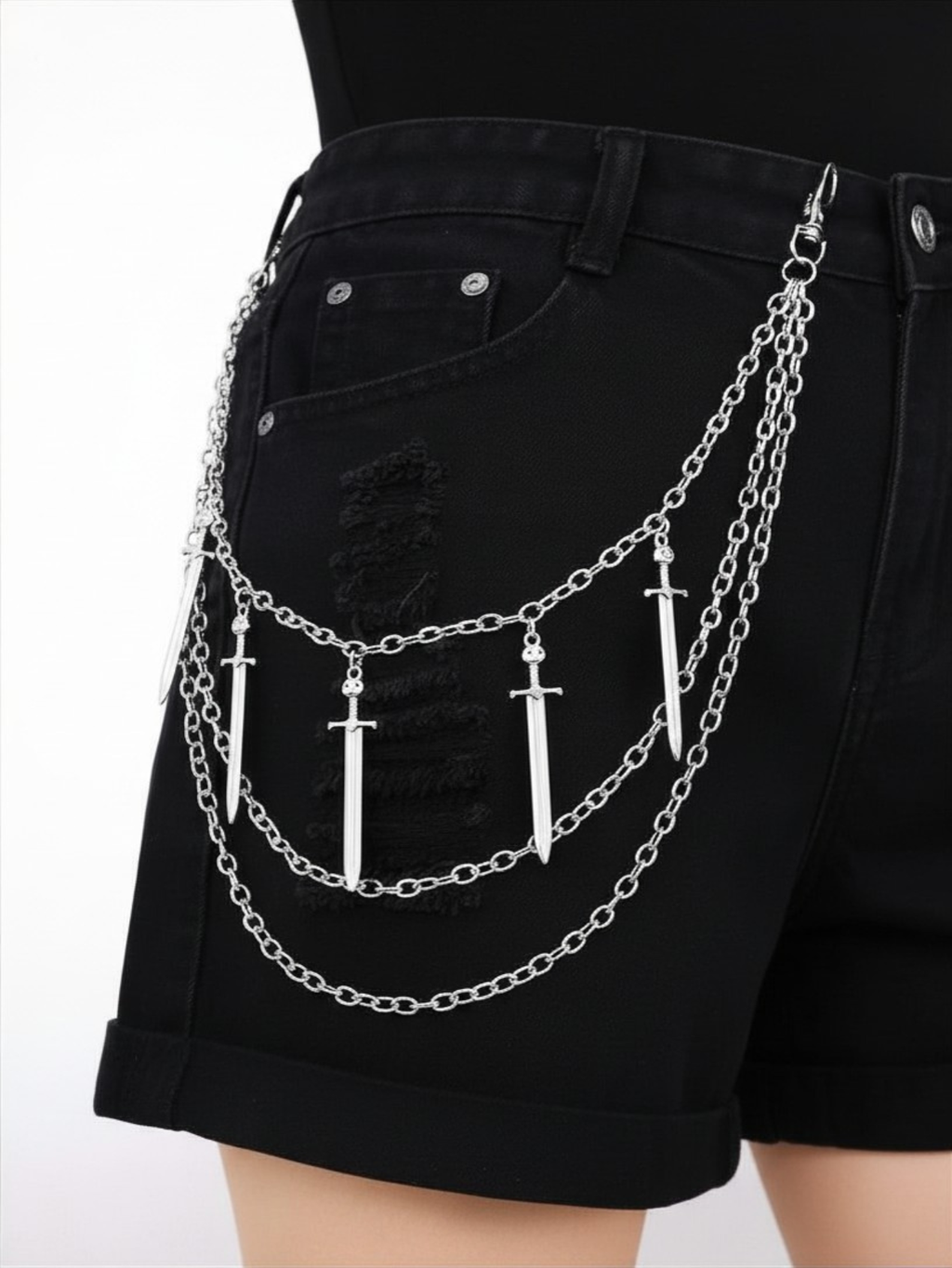 Sword Knife Pants Chain