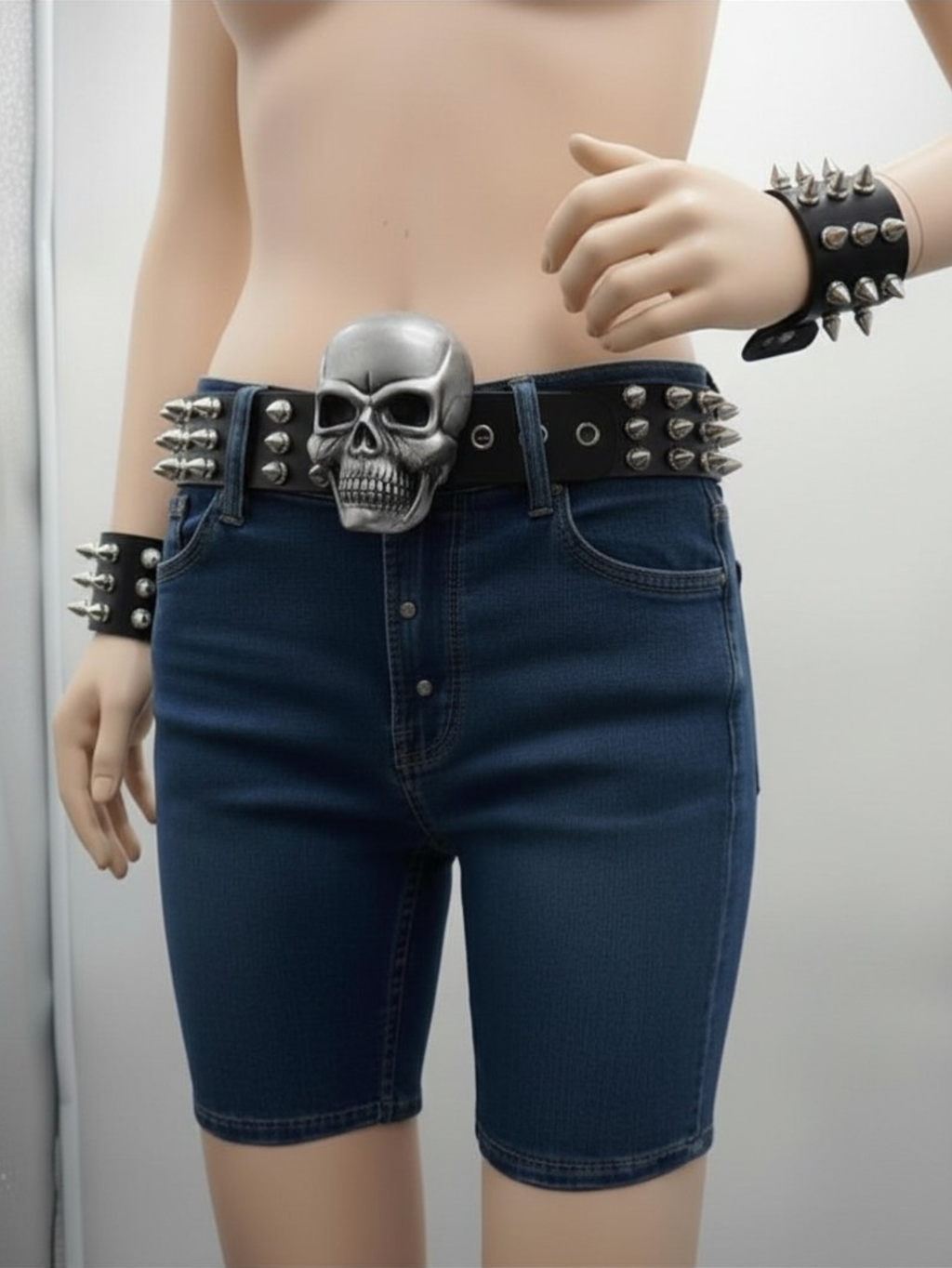 Skull Tree Spiked Belt