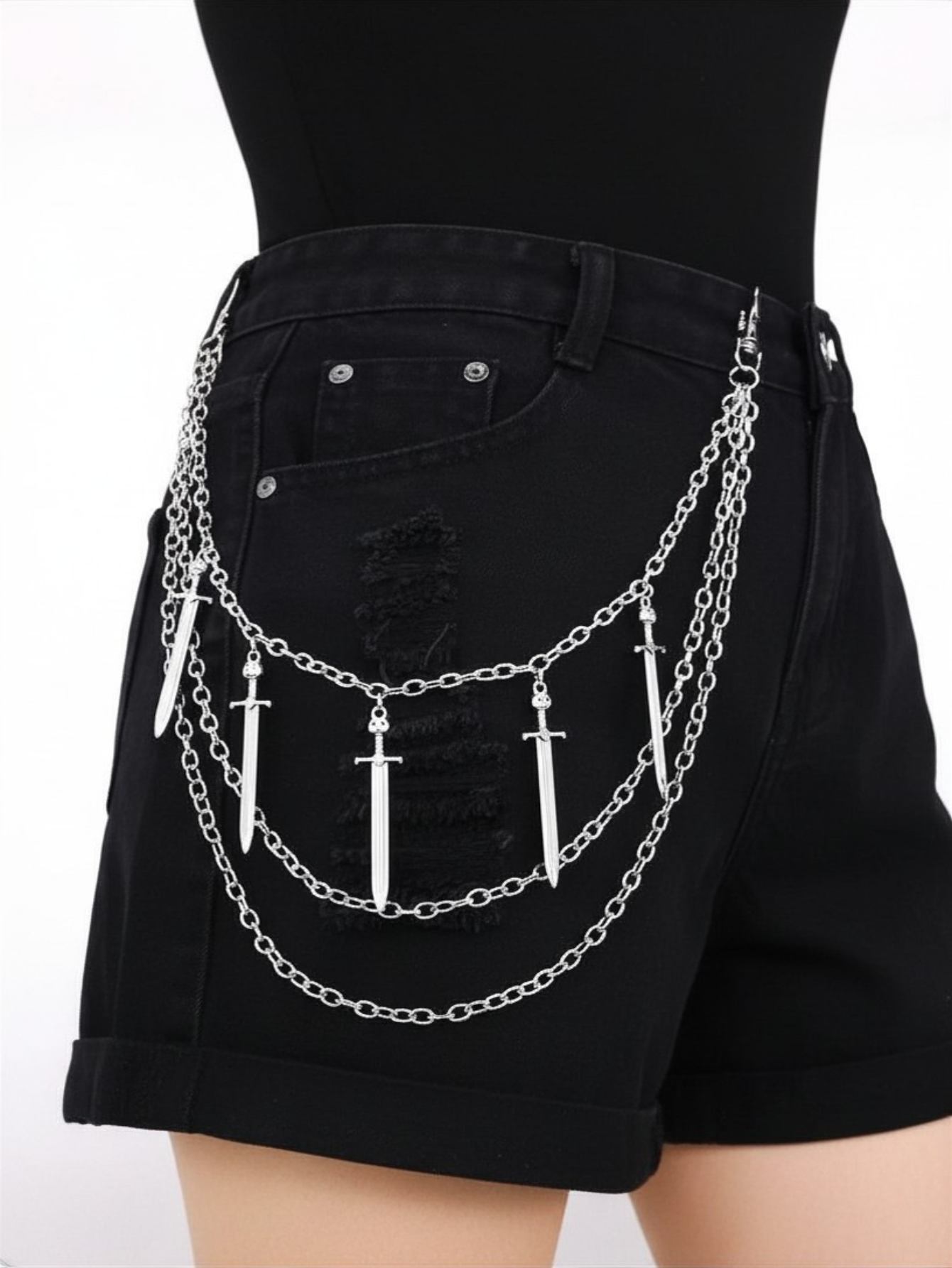 Sword Knife Pants Chain