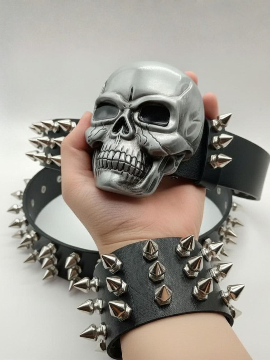 Skull Tree Spiked Belt