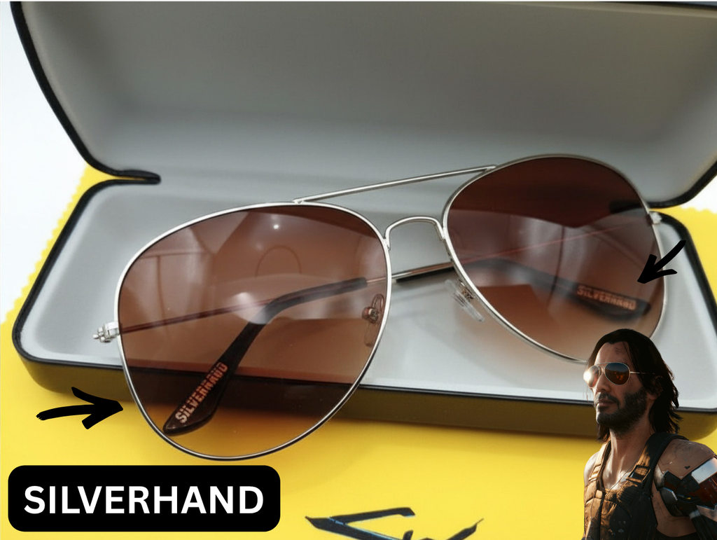Johnny Silverhand Sunglasses with Case: Cyberpunk 2077
