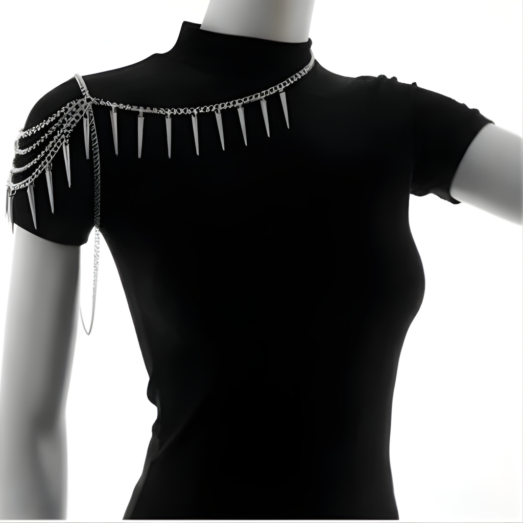 Spiked Shoulder Necklace