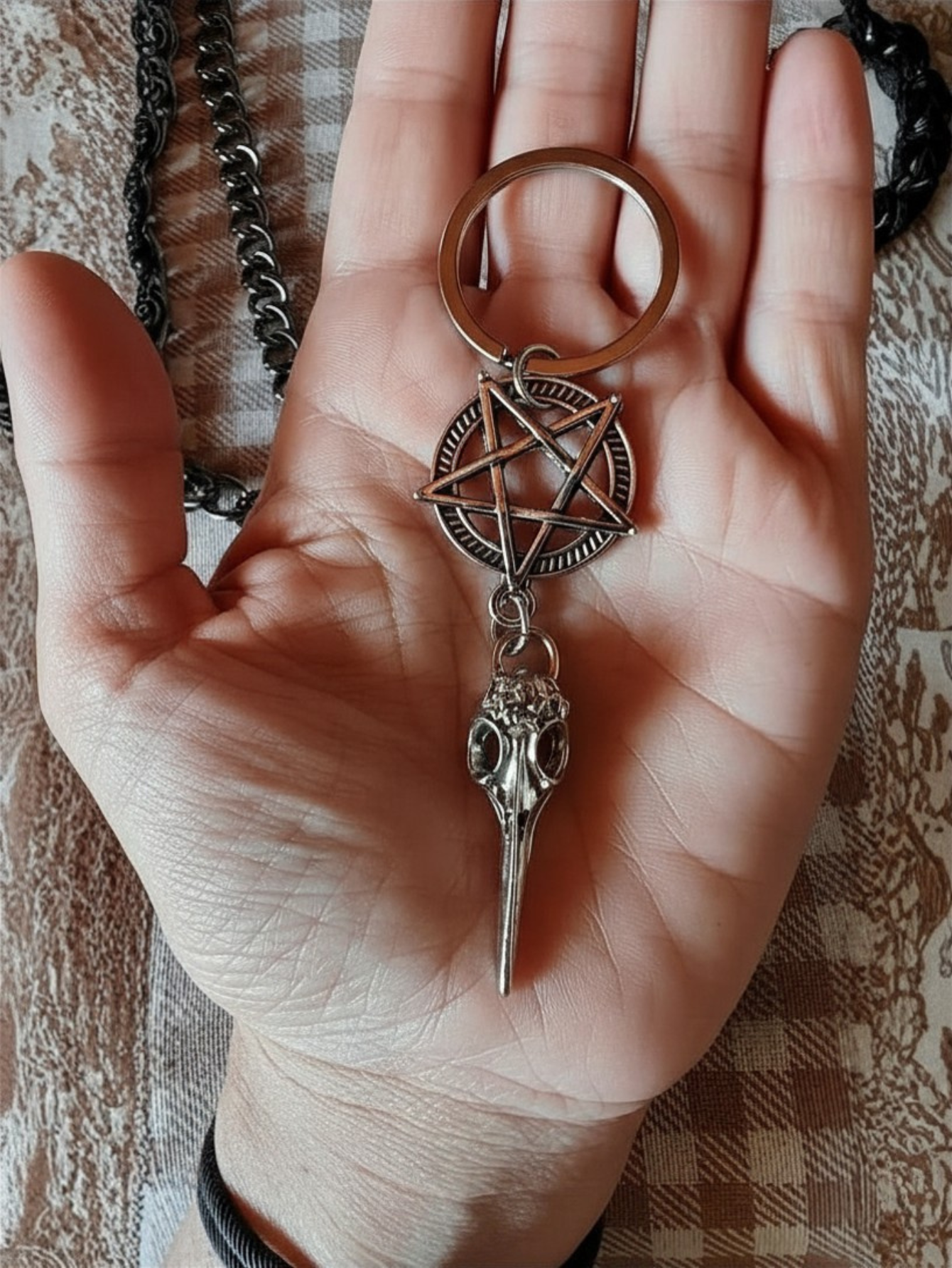 Plague Doctor Star Keychain