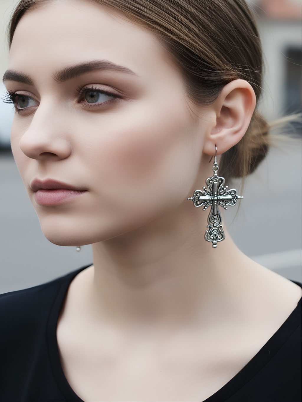 Cross Minimal Earrings