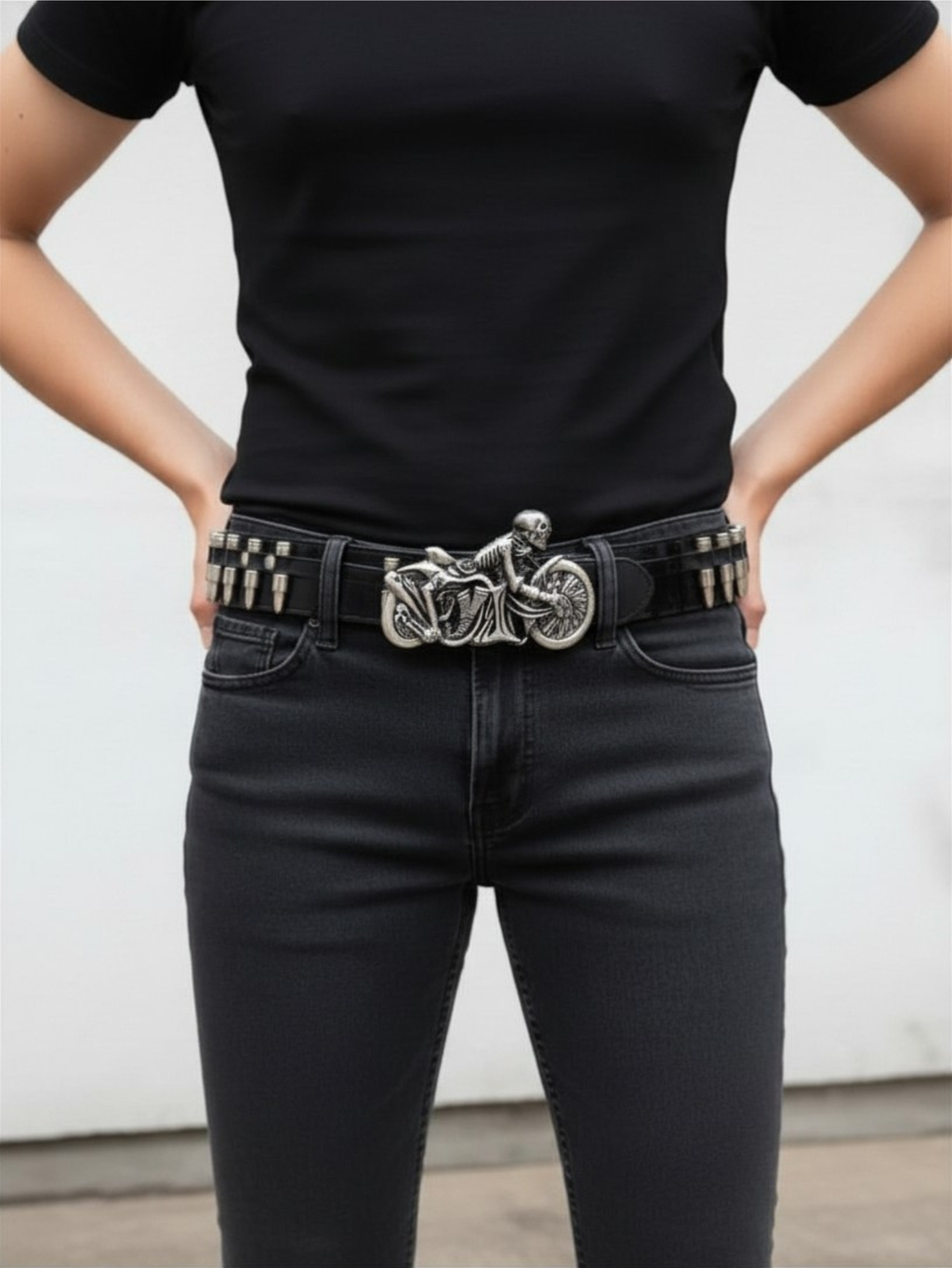 Bullet Skeleton Motorcycle Belt