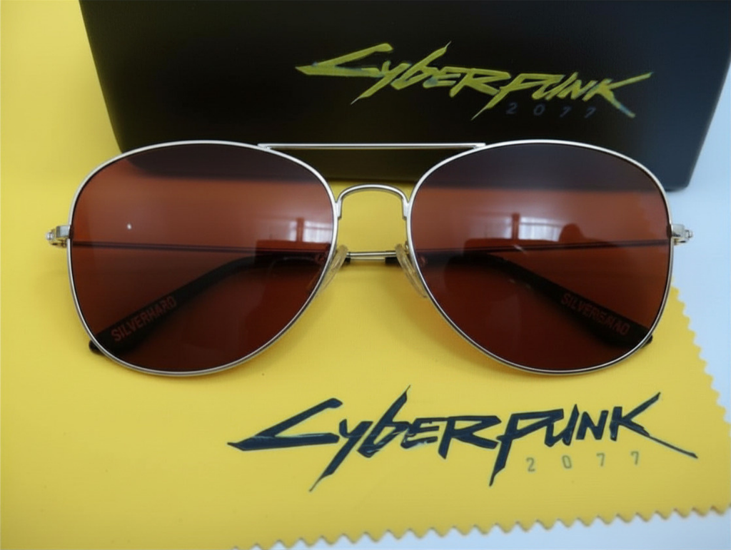 Johnny Silverhand Sunglasses with Case: Cyberpunk 2077