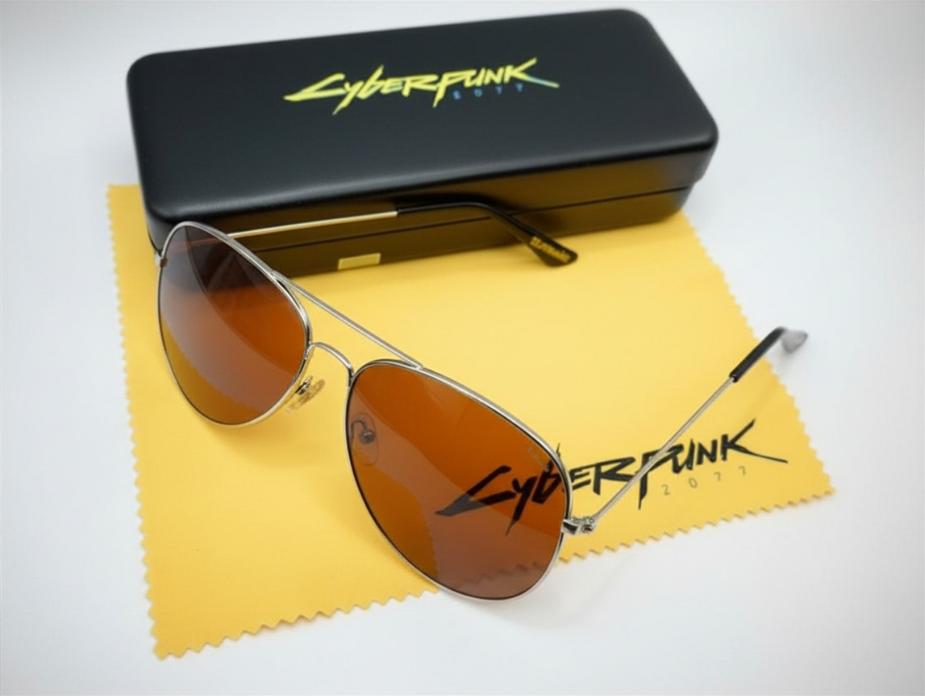 Johnny Silverhand Sunglasses with Case: Cyberpunk 2077