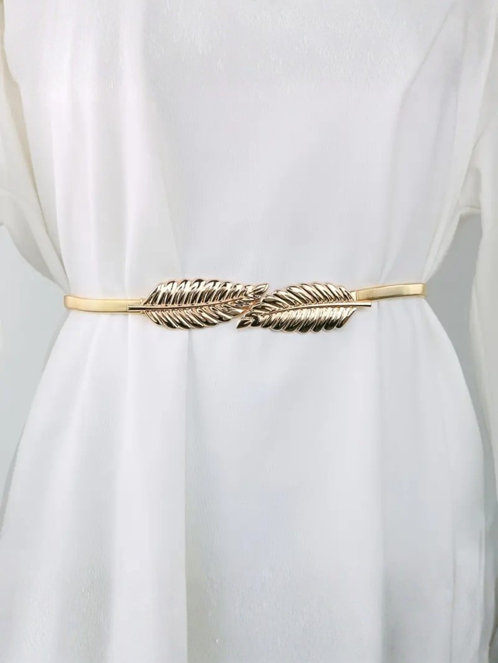 Plus Size Gold Silver Leaf Belt