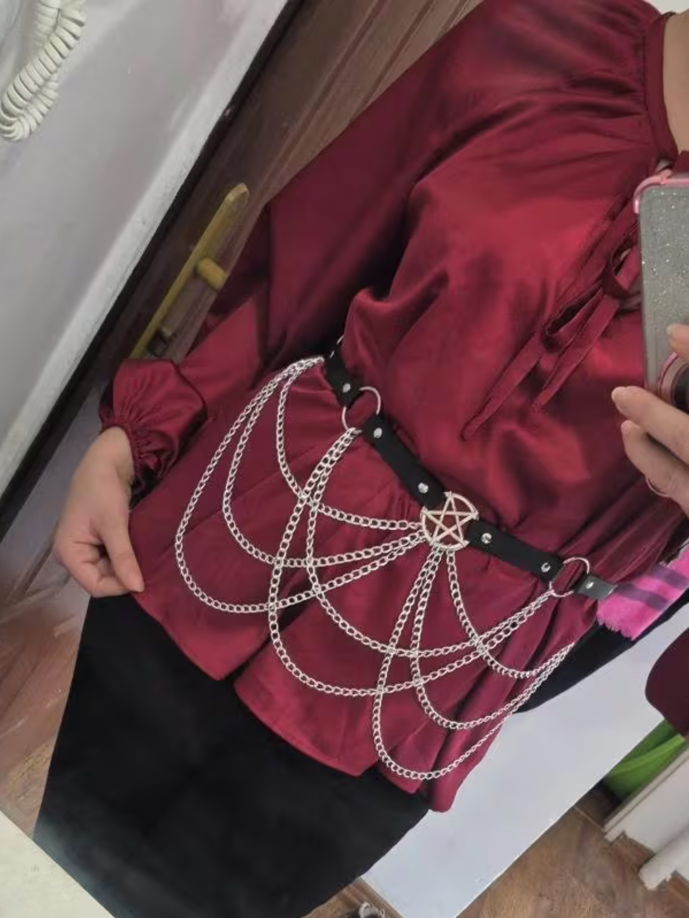 Emo Star Astrology Chain Mail Belt
