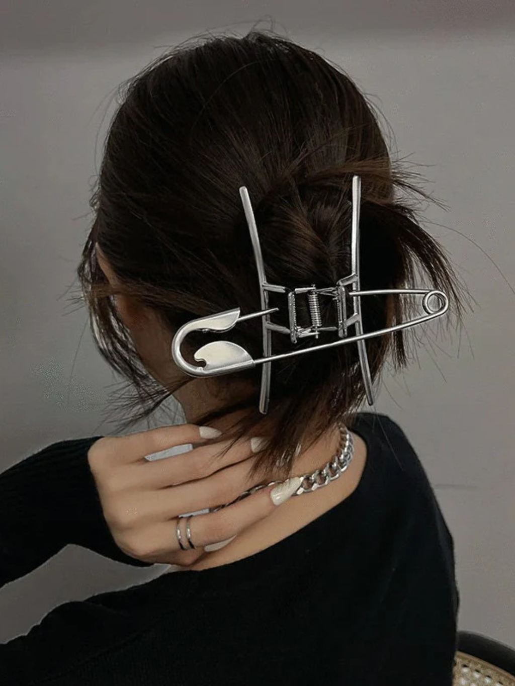 Safety Pin Hair Clips