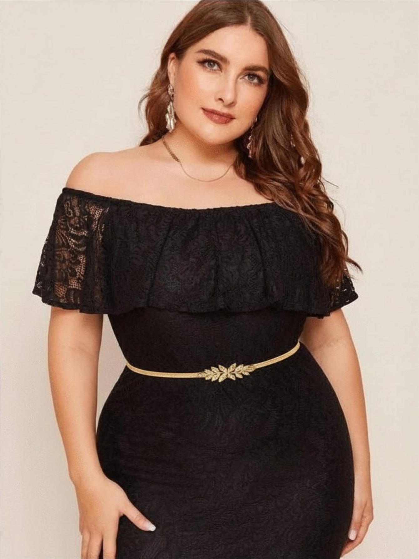 Plus Size Gold Silver Leaf Belt