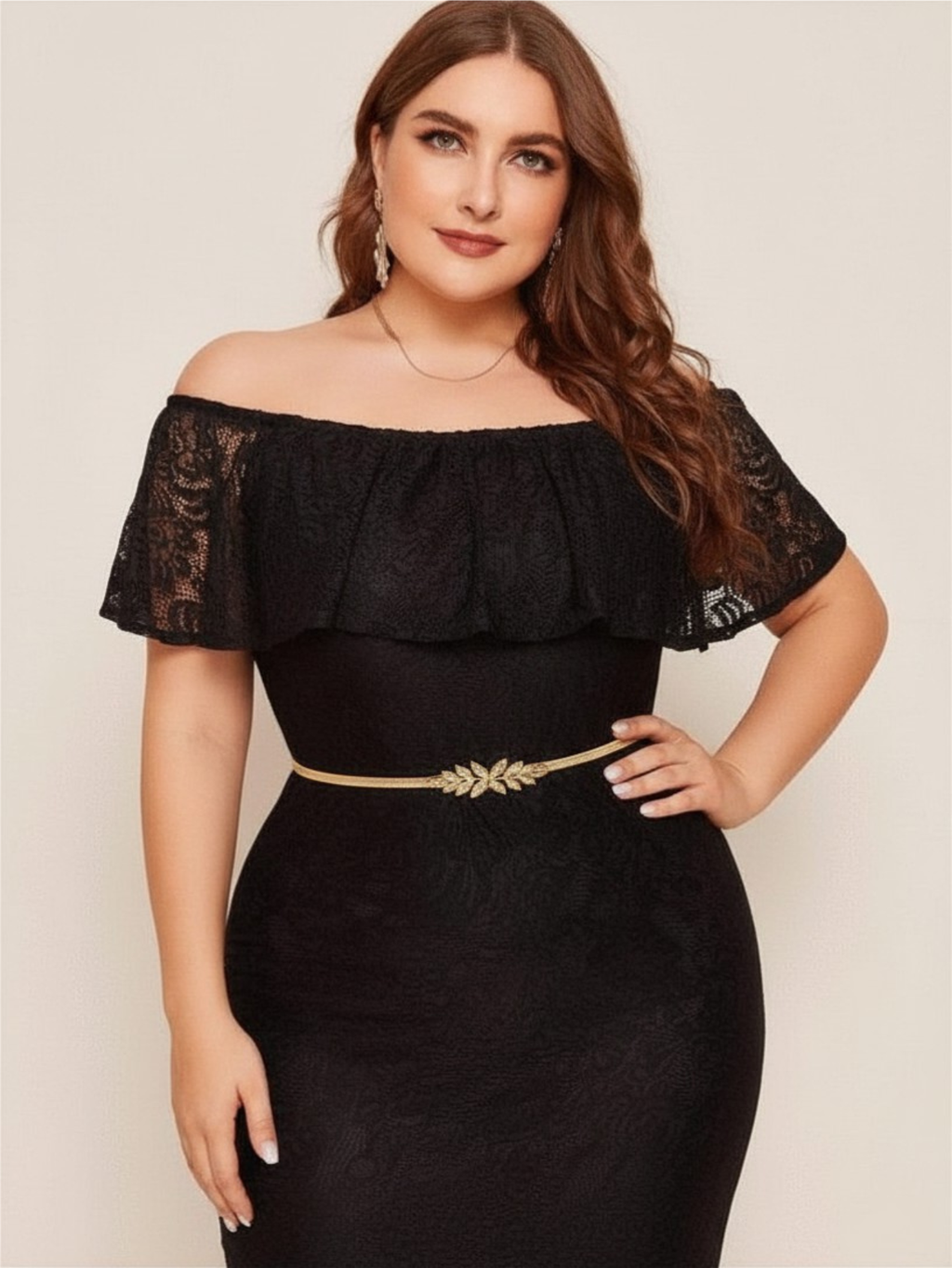 Plus Size Gold Silver Leaf Belt