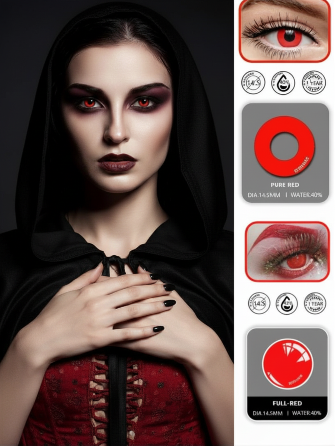 Red Vampire Contact Lense