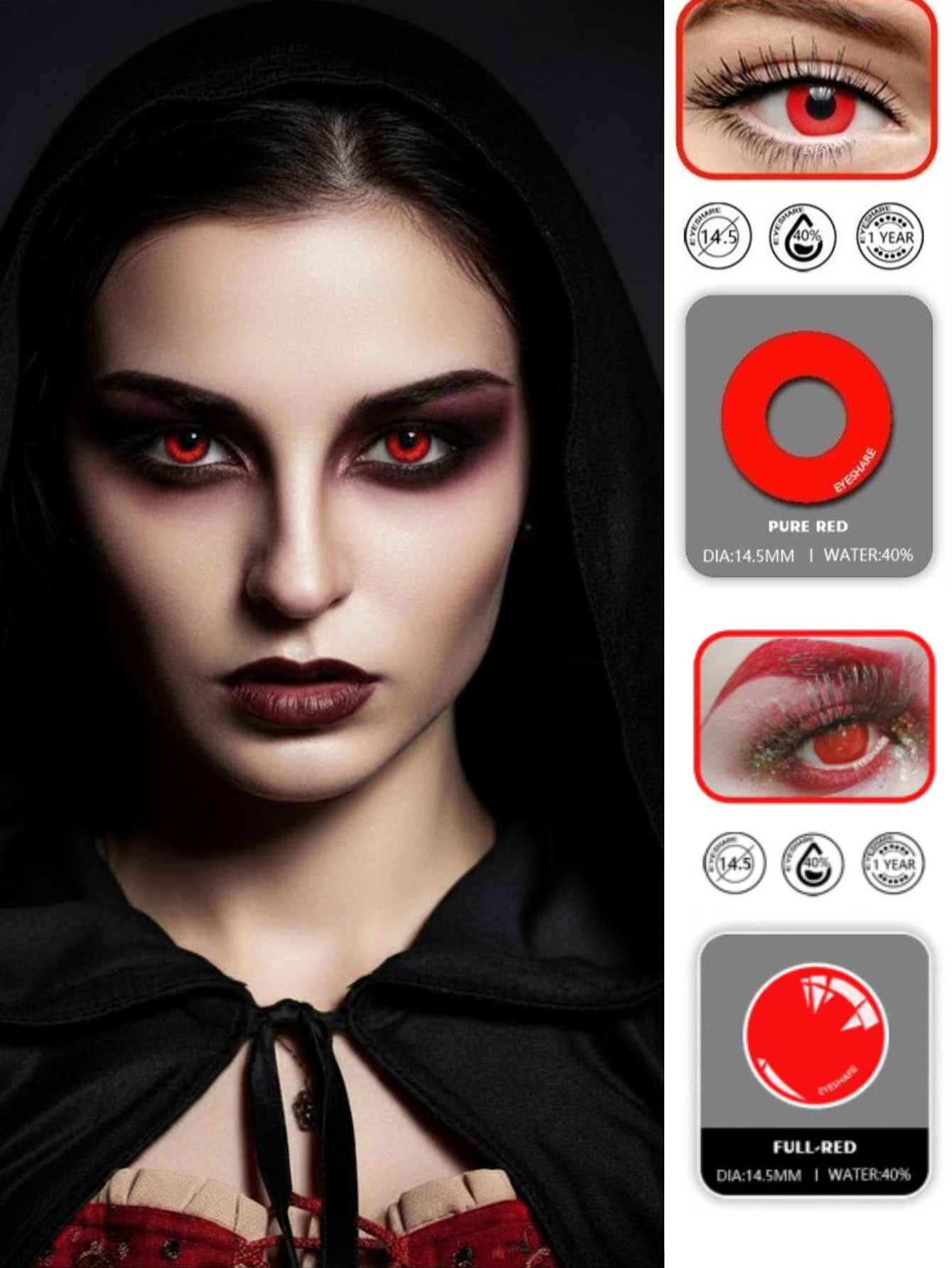 Red Vampire Contact Lense
