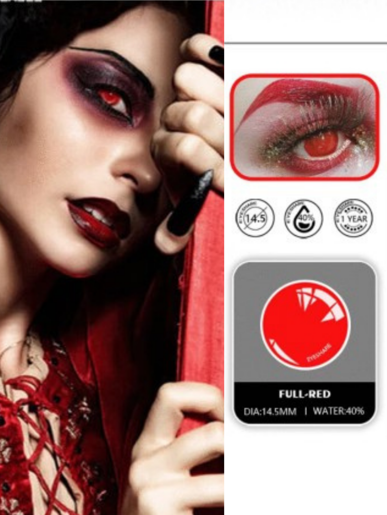 Red Vampire Contact Lense