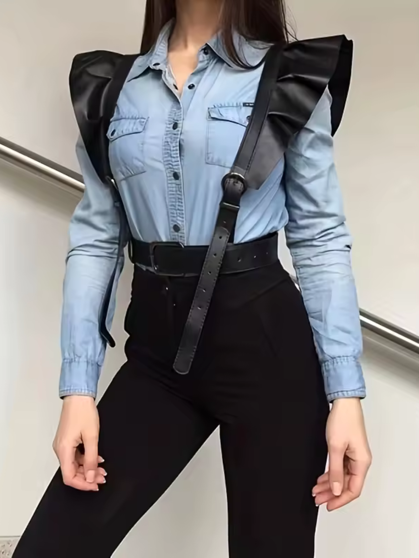 Ruffle Harness Corset Belt