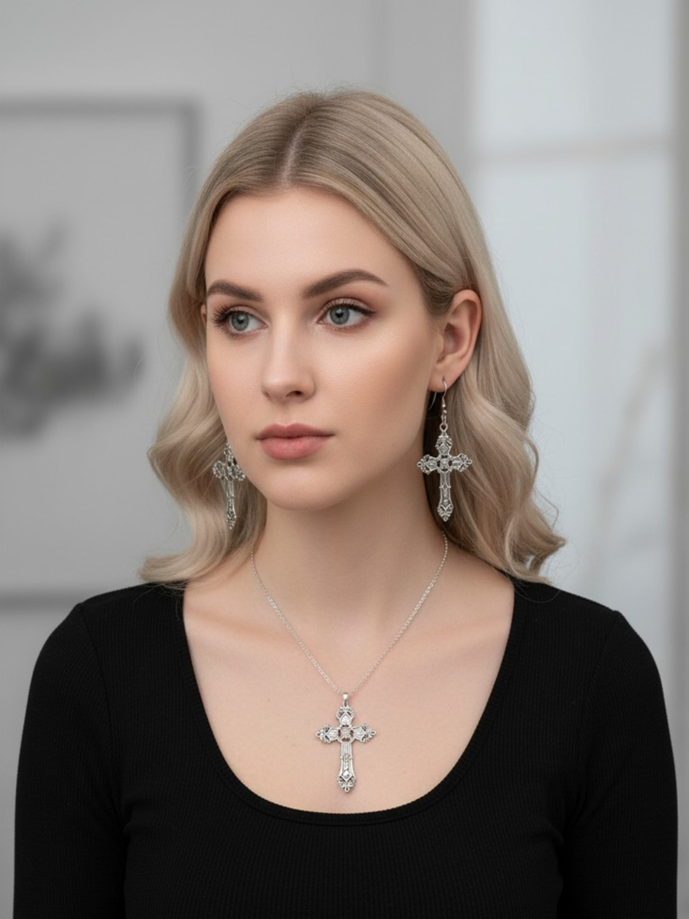 Cross Minimal Earrings