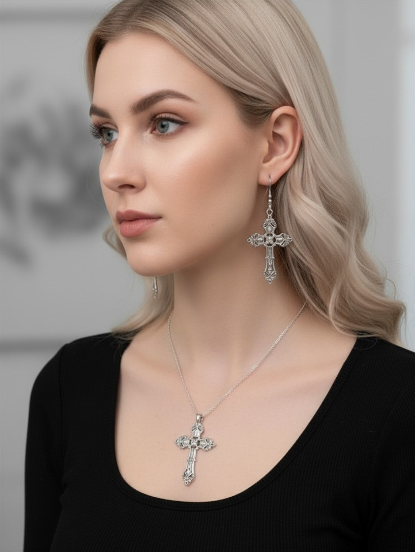 Cross Minimal Earrings