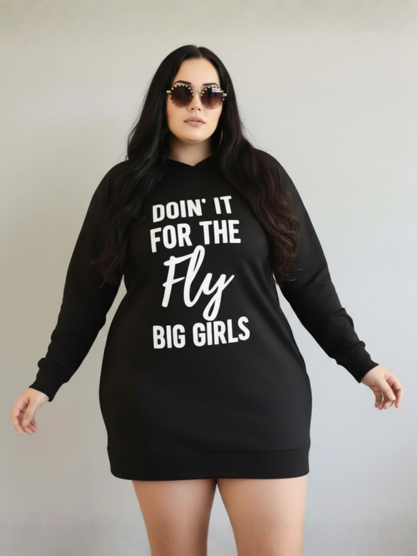 Plus Size Letter Hoodie