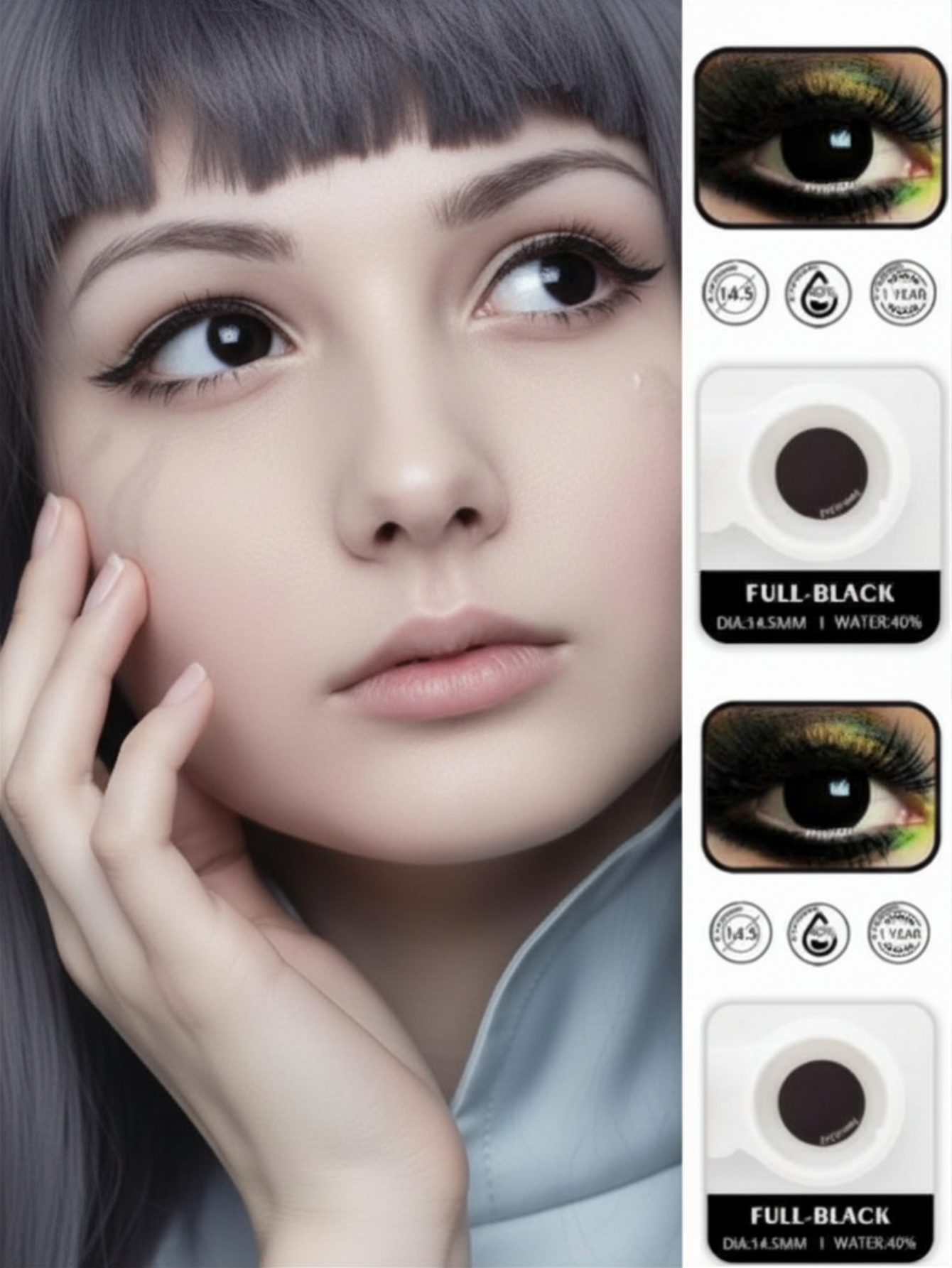 Black Big Eye Contact Lense