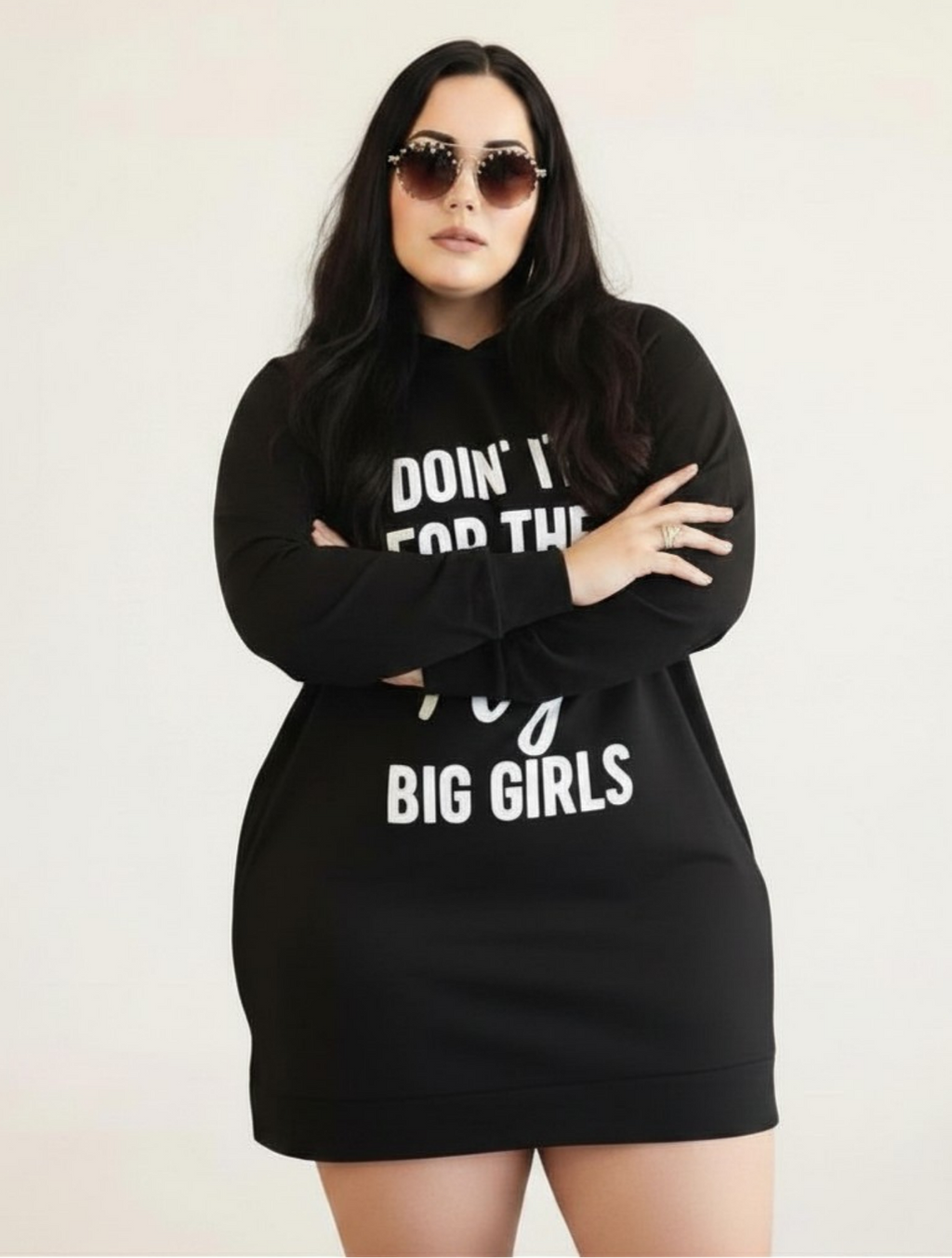 Plus Size Letter Hoodie