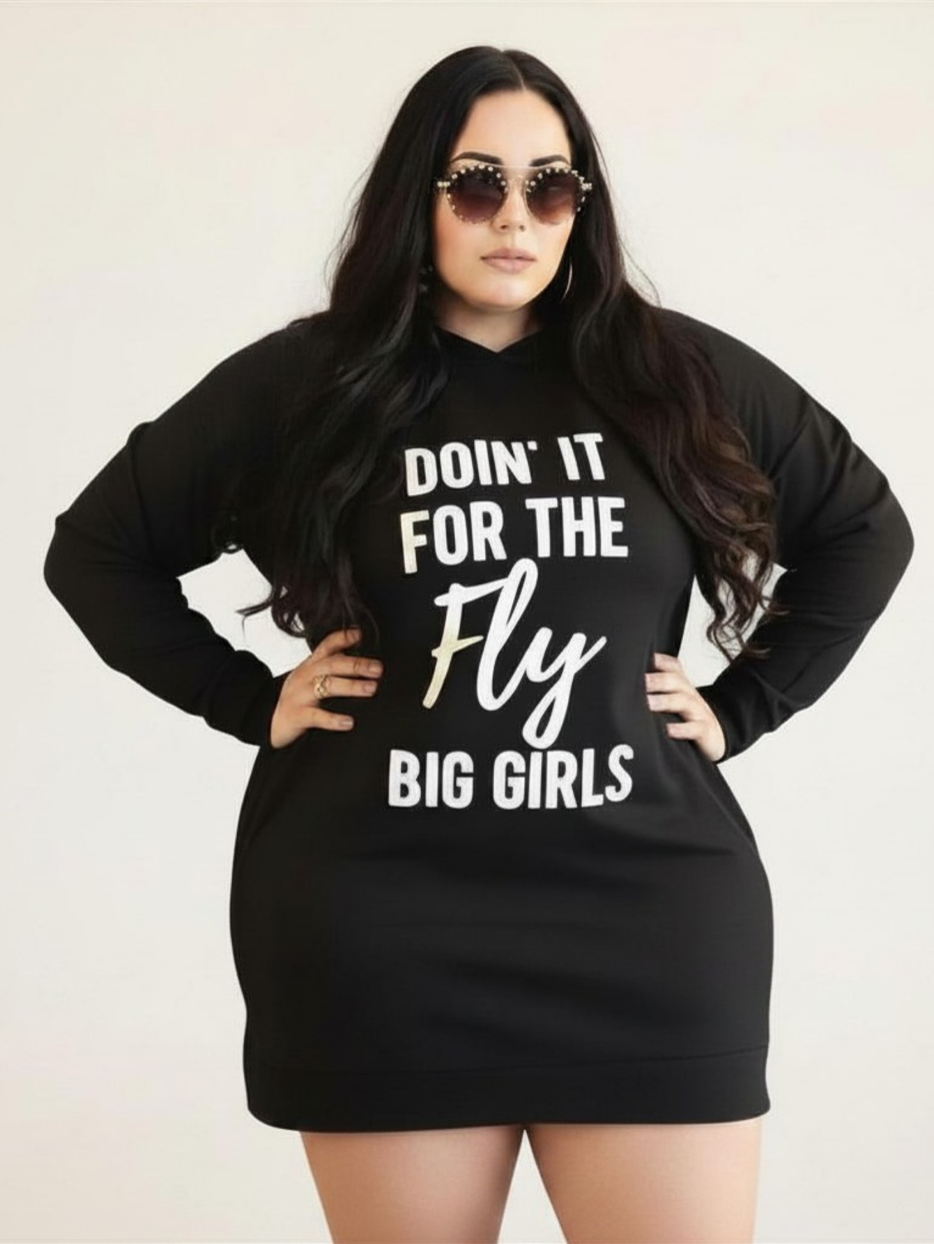 Plus Size Letter Hoodie