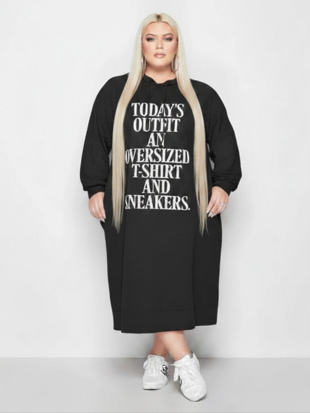 Plus Size Letter Hoodie