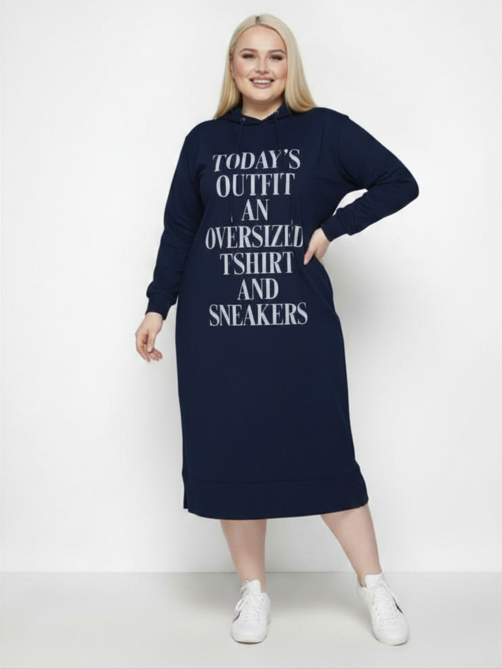 Plus Size Letter Hoodie