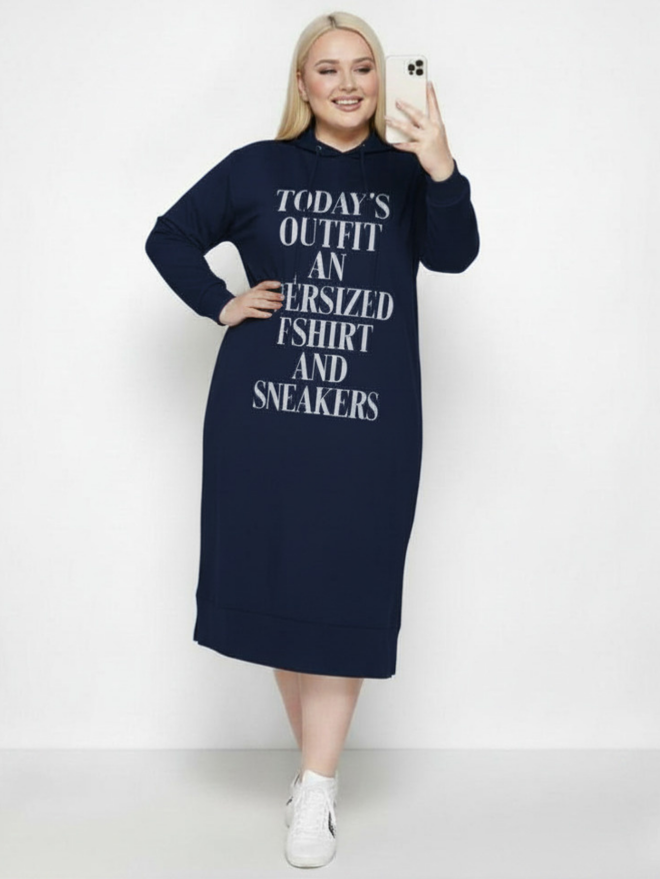 Plus Size Letter Hoodie