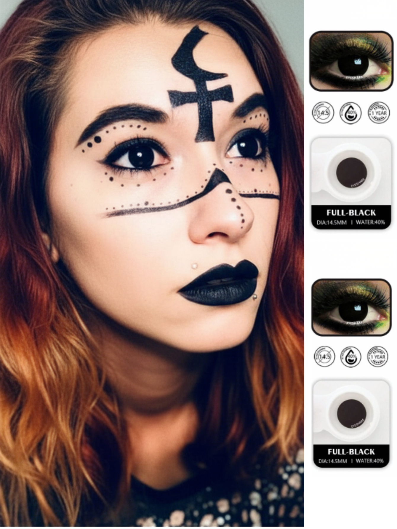 Black Big Eye Contact Lense
