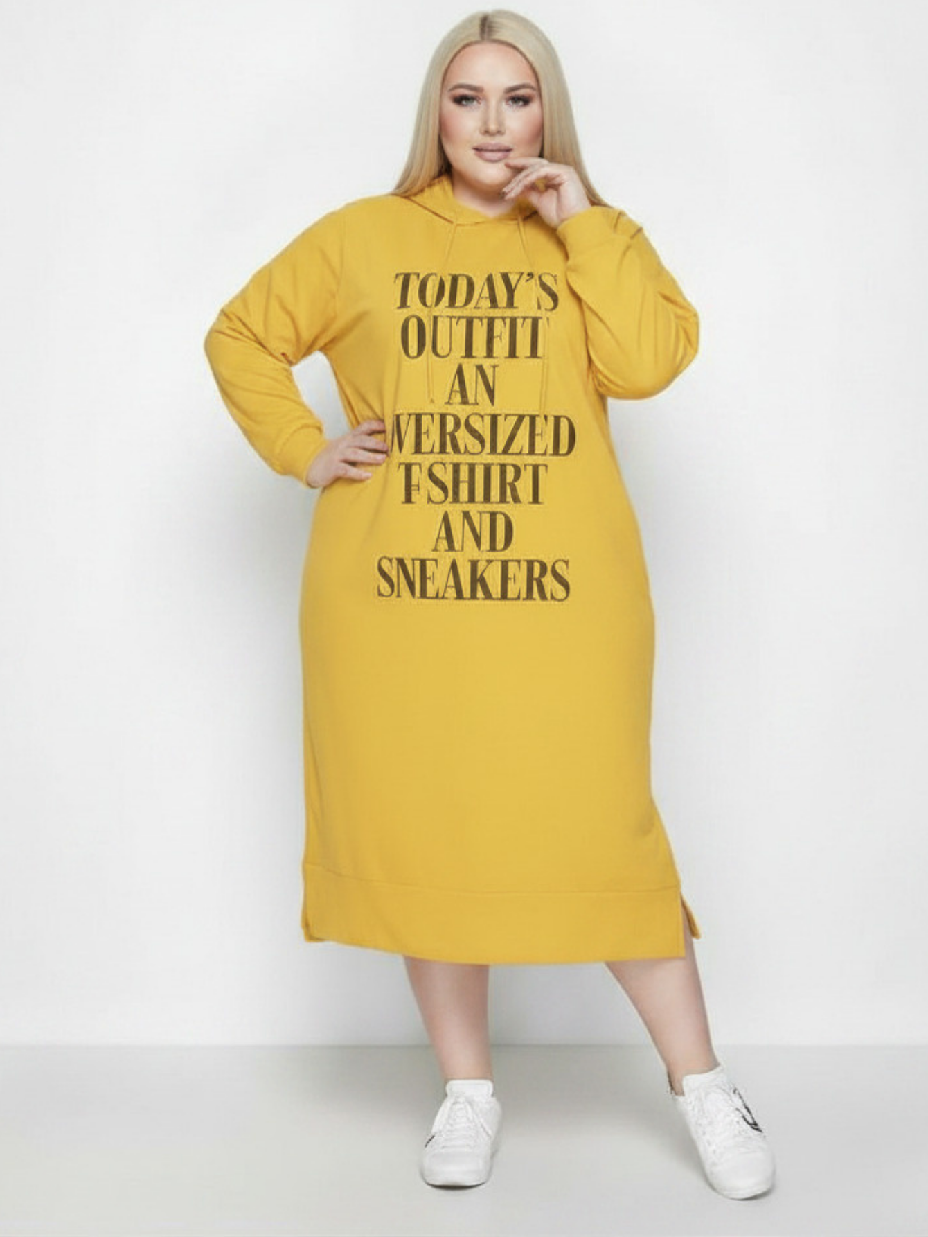 Plus Size Letter Hoodie